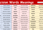 Decision Words with Meanings
