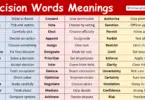 Decision Words with Meanings