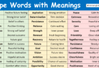 Hope Words in English