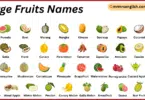 Large Fruits Names in English with Their Pictures