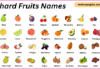 Orchard fruit Names in English with Their Pictures