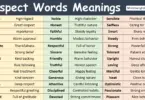 Respect Words in English