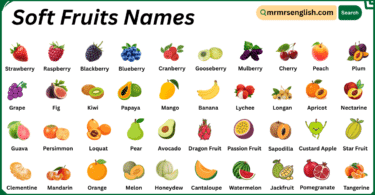 Soft Fruits Names in English with Their Pictures