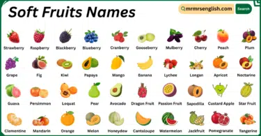 Soft Fruits Names in English with Their Pictures