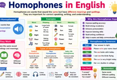 What Are Homophones in English with Meaning and Examples