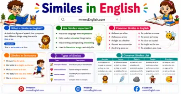 What is Simile in English with definition and Examples