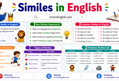 What is Simile in English with definition and Examples