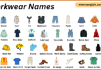 Workwear Names in English with Their Pictures