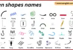open shapes names in English with Their Pictures