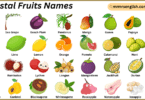 Coastal Fruits Names in English with Their Pictures