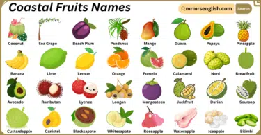 Coastal Fruits Names in English with Their Pictures