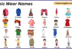 Ethnic Wear Names in English with Their Pictures