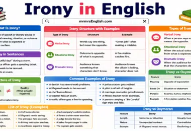 Irony in English Grammar with Meanings and Examples