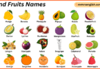 Island Fruits Names in English with Their Pictures