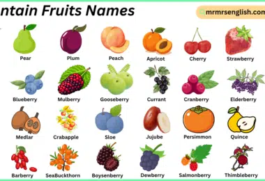 Mountain Fruits Names in English with Their Pictures