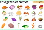 Tuber Vegetables Names in English with Their Pictures