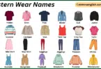 Western Wear Names in English with Their Pictures