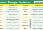 100 Anaphora Example Sentences in English with Pictures