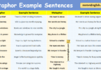 100 Metaphor Example Sentences in English with Pictures