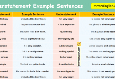 100 Understatement Example Sentences in English with Pictures