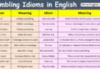 Gambling Idioms in English with their Meanings and Pictures