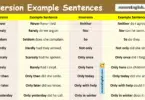 Inversion Example Sentences in English with Pictures