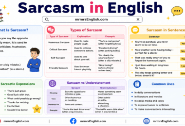 Learn Sarcasm in English with Meaning and Simple Examples
