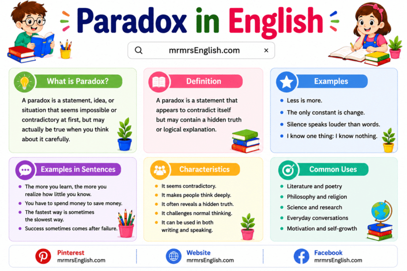 Paradox Meaning in English with Simple Definitions and Examples