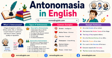 What Is Antonomasia in English Meaning and Example Sentences