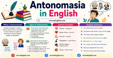 What Is Antonomasia in English Meaning and Example Sentences