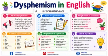 What Is Dysphemism in English Meaning and Simple Examples