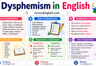 What Is Dysphemism in English Meaning and Simple Examples