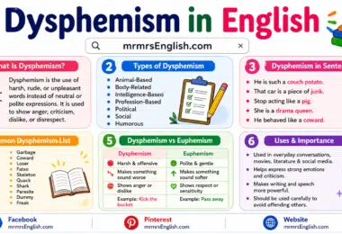 What Is Dysphemism in English Meaning and Simple Examples