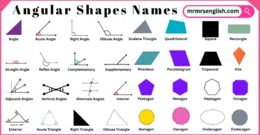 Angular Shapes Names in English with Their Pictures