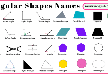 Angular Shapes Names in English with Their Pictures