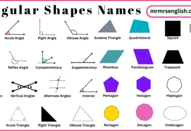 Angular Shapes Names in English with Their Pictures
