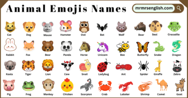 Animal Emojis Names in English with Their Pictures