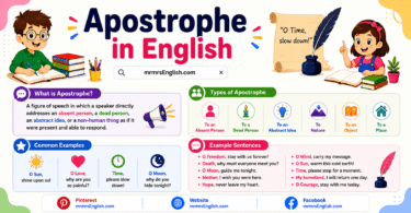 Apostrophe Meaning in English with Definition and Examples