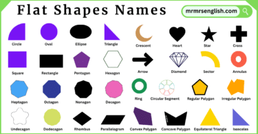 Flat Shapes Names in English with Their Pictures