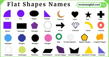 Flat Shapes Names in English with Their Pictures