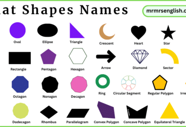 Flat Shapes Names in English with Their Pictures