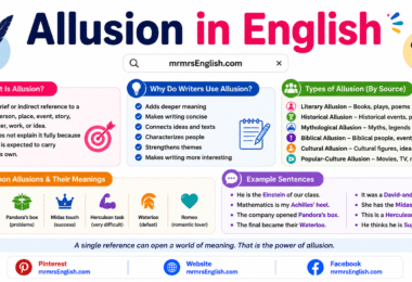 Learn Allusion in English with Meaning and Example Sentences
