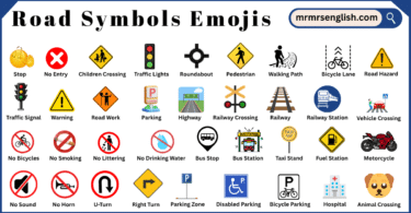 Road Symbols Emojis Names in English with Their Pictures