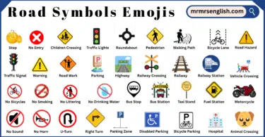 Road Symbols Emojis Names in English with Their Pictures