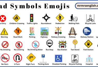 Road Symbols Emojis Names in English with Their Pictures