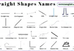 Straight Shapes Names in English and Their Pictures