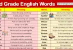 2nd Grade Vocabulary Words