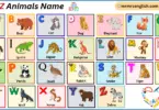 A to Z Animals Name in English with their Pictures