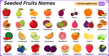 Seeded Fruits Names in English with Their Pictures