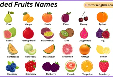 Seeded Fruits Names in English with Their Pictures